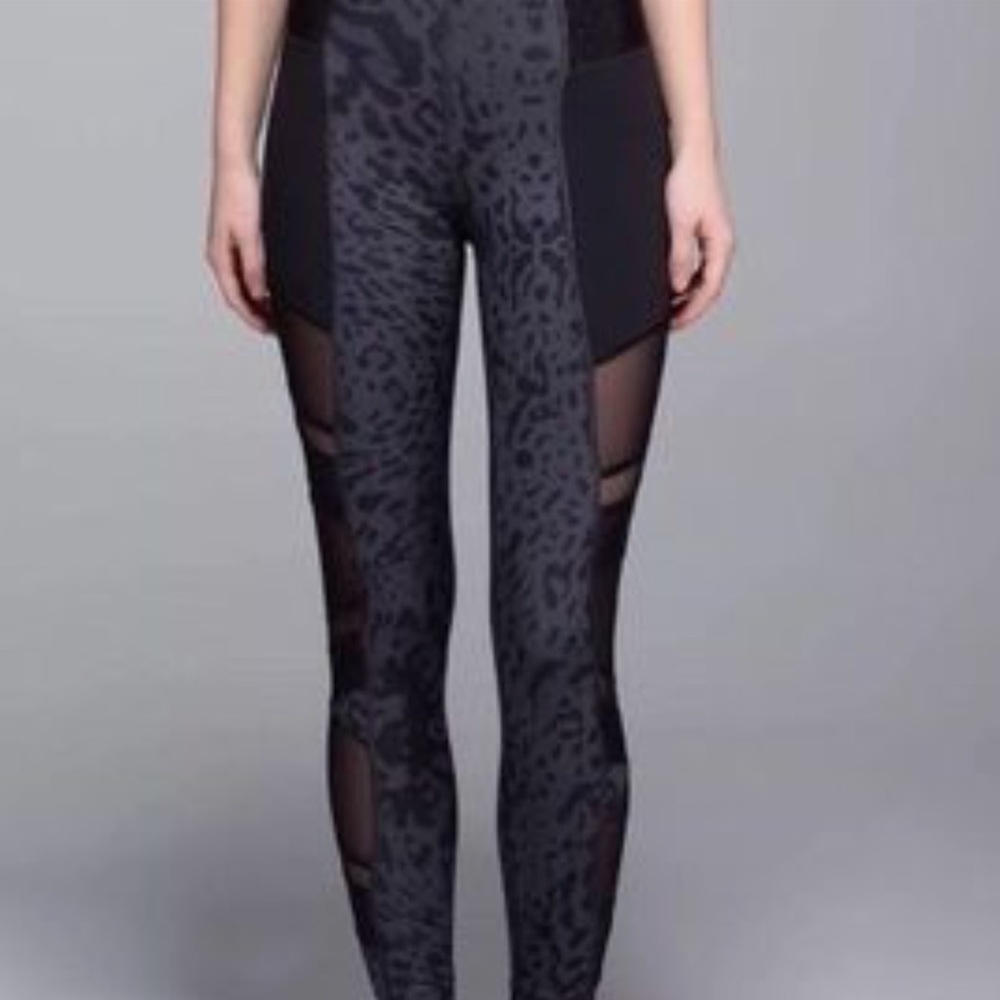 Lululemon sz4 leopard print/mesh just breathe pant
